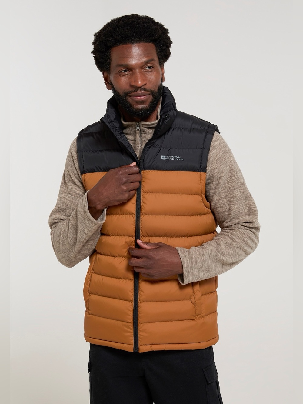 Mountain Warehouse Black/Gold Seasons Padded Gilet Vest
